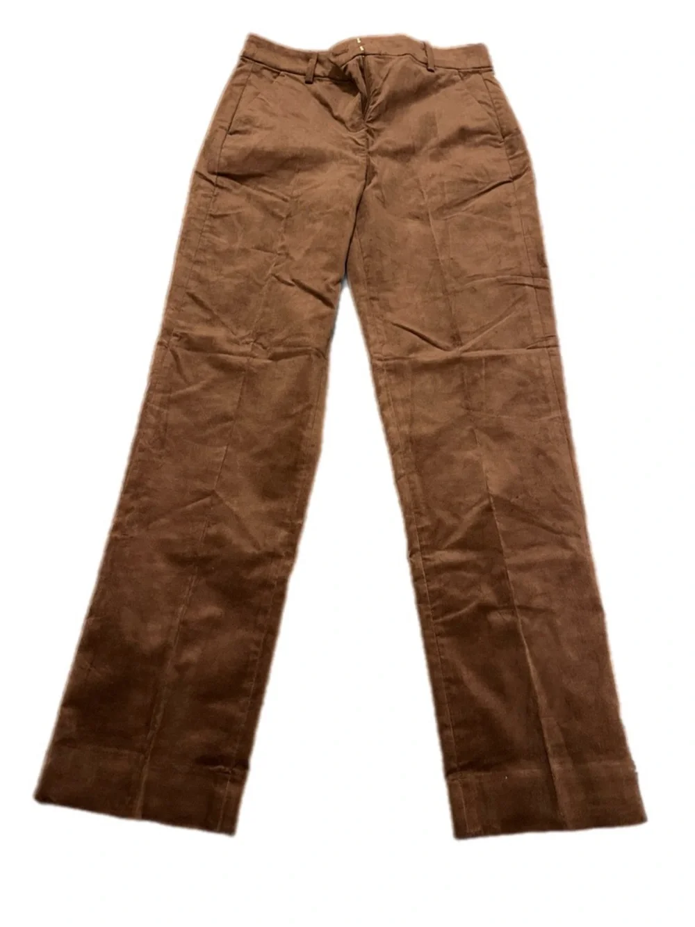 J.Crew Kallie Velvet Pants 6 Tall Berry Cocoa Brown Straight Leg NWT